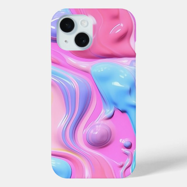 Shiny Plastic Bubble Abstract Case-Mate iPhone Case (Back)