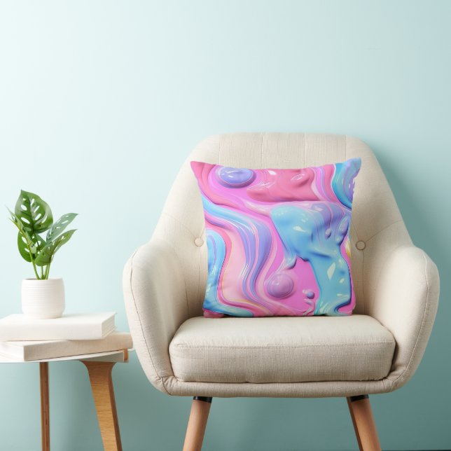 Shiny Plastic Bubble Abstract Cushion (Chair)