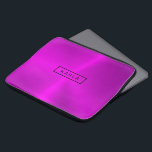 Shiny polished deep-pink metallic background laptop sleeve<br><div class="desc">Elegant modern deep pink tones polished metallic texture print. Optional monogram.</div>