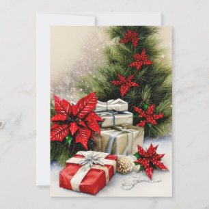 Shiny presents budget mini Christmas Holiday Card
