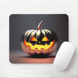 Shiny Pumpkin Halloween Mouse Mat