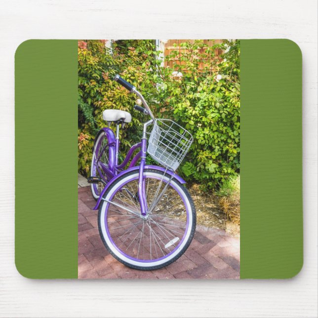 Shiny Purple Bicycle Ready for a Ride Mouse Mat (Front)