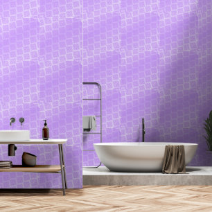 Shiny Purple Foil Lattice Wallpaper