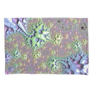 Shiny Rainbow Fractal Pillowcase