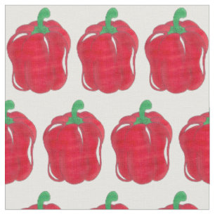 Shiny Red Bell Pepper Garden Veg Vegetable Food Fabric