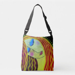 Shiny Red Hair Abstract Art Tote Bag