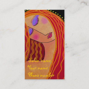 Shiny Red Hair Business Card