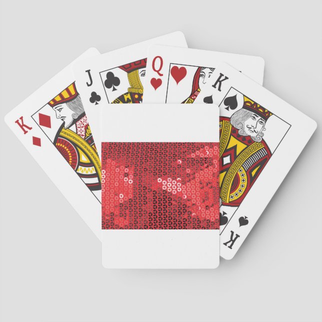 shiny red sequins playing cards (Back)