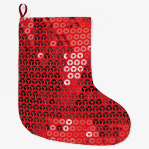 shiny red sequins xmas christmas stocking