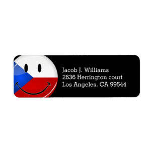 Shiny Round Smiling Czech Rep. Flag