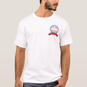 Shiny Round Transgender Pride Flag T-Shirt