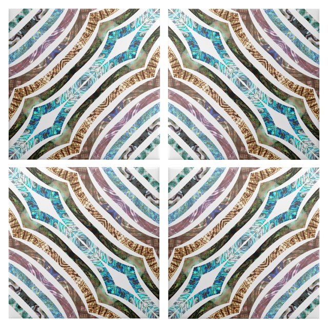 Shiny  Seashell  Scalloped Strips  Tile (Best layout design for this tile)