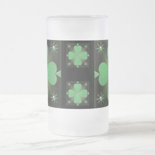 Shiny shamrock stein mug