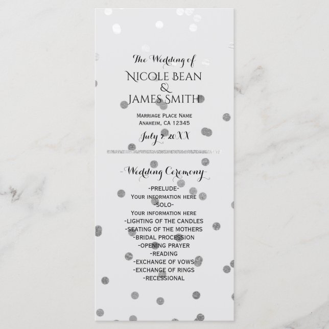 Shiny Silver Glamour Glam Chic Modern Program Rack Programme (Front)