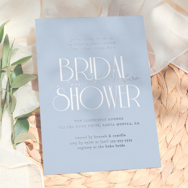 Shiny Something Blue | Modern Floral Bridal Shower (Creator Uploaded)