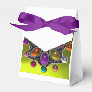 SHINY STAR WITH COLORFUL GEMSTONES Gold Yellow Favour Box