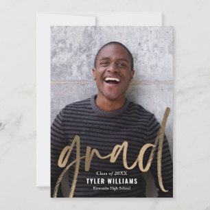 Shiny Strokes Graduation Announcement Invitation