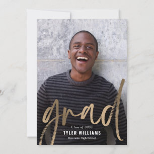 Shiny Strokes Graduation Announcement Invitation