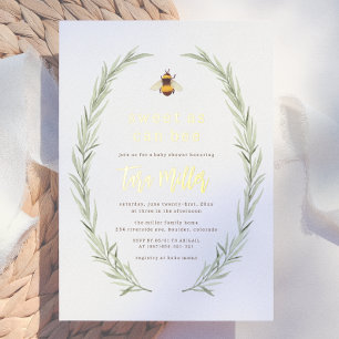 Shiny Sweet As Can Bee Gender Neutral Baby Shower