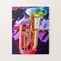 Shiny Tenor Tuba Musical Instruments Brass Band