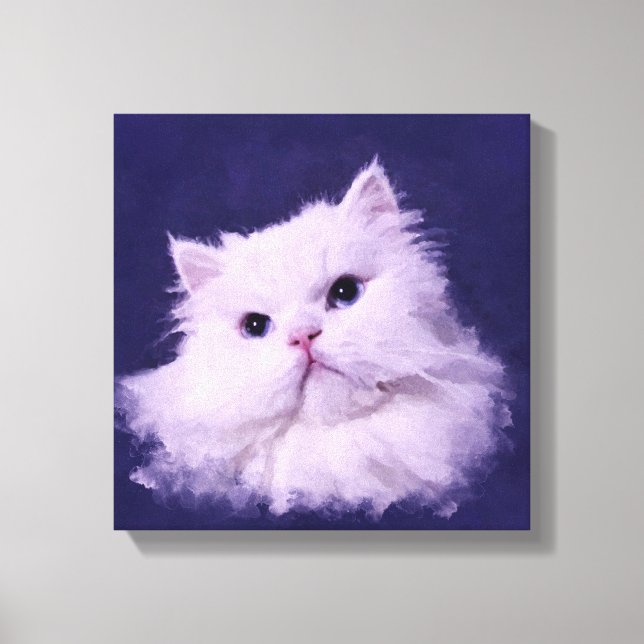 Shiny - the white Persian cat Canvas Print (Front)