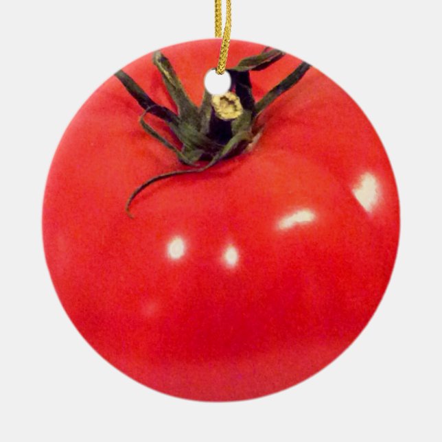 Shiny Tomato 4Sullivan Ceramic Tree Decoration (Front)