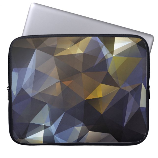 Shiny triangle vintage, diamond texture. laptop sleeve (Front)