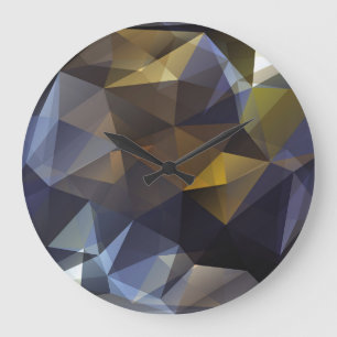 Shiny triangle vintage, diamond texture. large clock