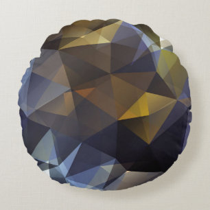 Shiny triangle vintage, diamond texture. round cushion