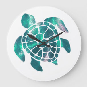 Shiny turtle large clock
