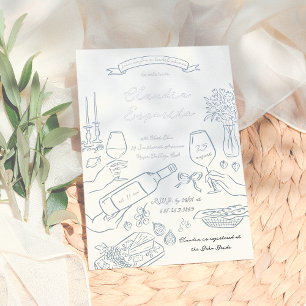 Shiny Whimsical Hand Illustrated Bridal Shower