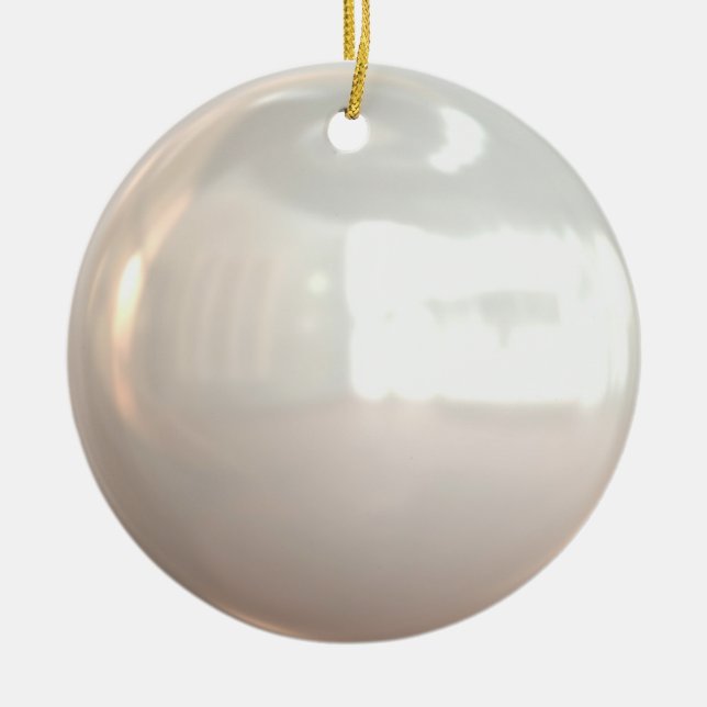 Shiny White Ball Ornament (Front)
