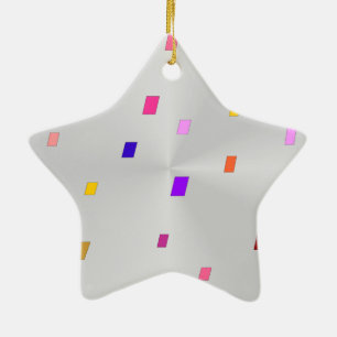Shiny White Star > Patterned Xmas Ornaments