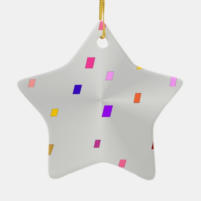 Shiny White Star > Patterned Xmas Ornaments (Back)