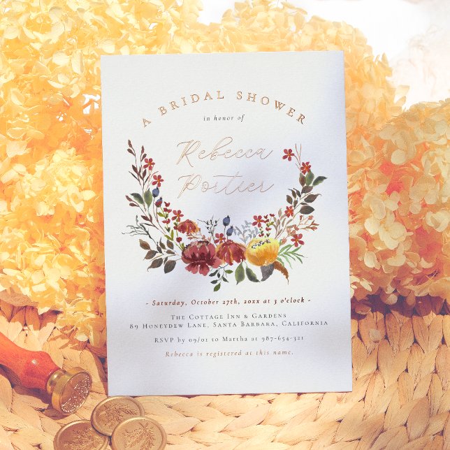 Shiny Wildflower Boho Floral Fall Bridal Shower (Creator Uploaded)