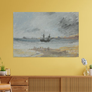 Ship Aground Brighton Canvas Print