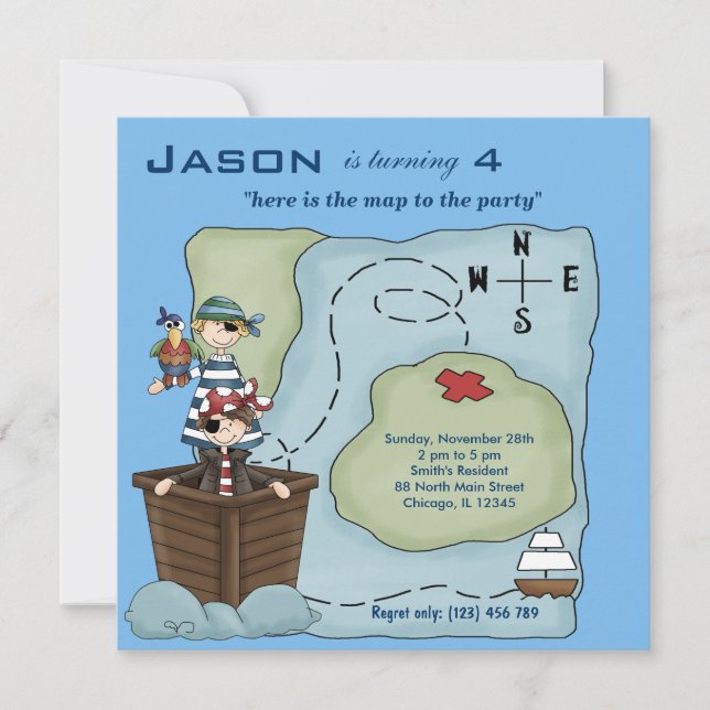 Ship Ahoy Invitation (Front)