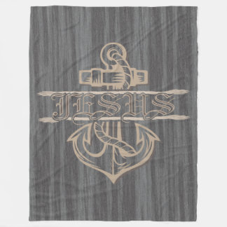 Ship Anchor and Rope is Proclaiming Jesus Fleece Blanket