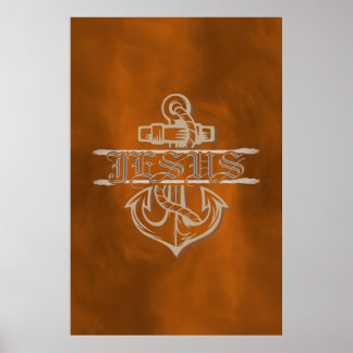 Ship Anchor and Rope is Proclaiming Jesus Poster