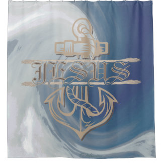 Ship Anchor and Rope is Proclaiming Jesus Shower Curtain