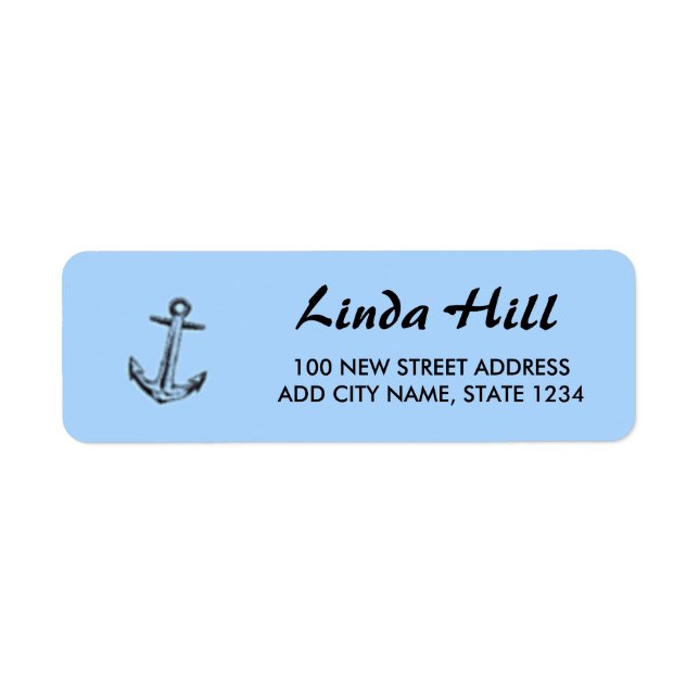 Ship anchor on blue (Front)
