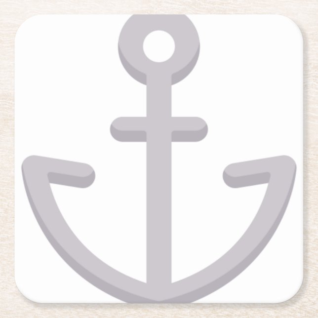 Ship Anchor Square Paper Coaster (Front)