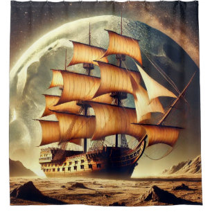 Ship Art Shower Curtain