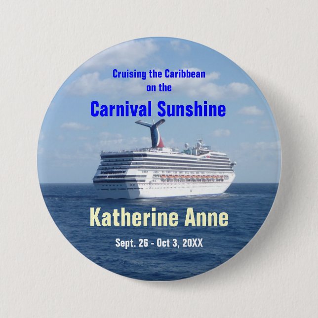 Ship at Sea Cruise Name Badge (Front)