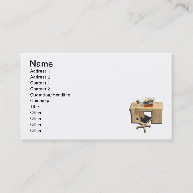 Ship Bottle Desk Business Card (Front)