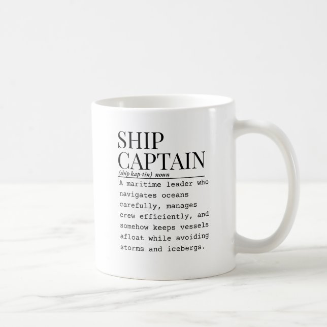 Ship captain coffee mug (Right)