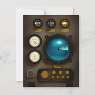 Ship Control Panel Machine Age Personalised Card