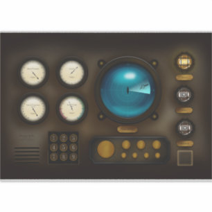 Ship Control Panel Sonar System Retro Steampunk