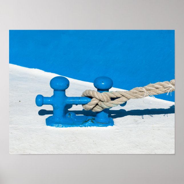 Ship Double Bollard w Rope Poster (Front)