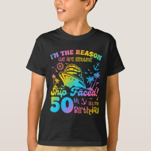 Ship Faced It's My 50th Birthday Cruising Ship Tri T-Shirt